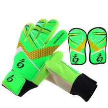 Load image into Gallery viewer, New Kids Football Soccer Goalkeeper Anti-Slip Training Gloves Breathable Gloves with Leg Guard Protector Team Sports