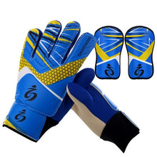 Load image into Gallery viewer, New Kids Football Soccer Goalkeeper Anti-Slip Training Gloves Breathable Gloves with Leg Guard Protector Team Sports