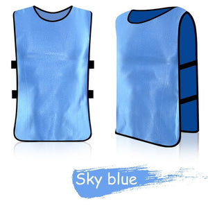 Adult/Child Football Soccer Kid Team Sports  Training Pinnies Jerseys Outdoor Quick-dry Breathable Training Bib Vest