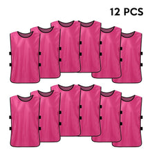 Load image into Gallery viewer, 12 PCS Team Soccer Adults  Quick Drying Football Jerseys Vest Scrimmage Practice Sports Vest Breathable Team Training Bibs