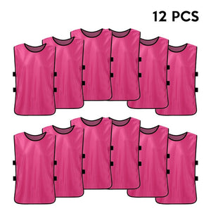 12 PCS Team Soccer Adults  Quick Drying Football Jerseys Vest Scrimmage Practice Sports Vest Breathable Team Training Bibs