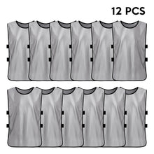 Load image into Gallery viewer, 12 PCS Team Soccer Adults  Quick Drying Football Jerseys Vest Scrimmage Practice Sports Vest Breathable Team Training Bibs