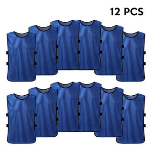 12 PCS Team Soccer Adults  Quick Drying Football Jerseys Vest Scrimmage Practice Sports Vest Breathable Team Training Bibs