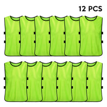 Load image into Gallery viewer, 12 PCS Team Soccer Adults  Quick Drying Football Jerseys Vest Scrimmage Practice Sports Vest Breathable Team Training Bibs