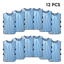 Load image into Gallery viewer, 12 PCS Team Soccer Adults  Quick Drying Football Jerseys Vest Scrimmage Practice Sports Vest Breathable Team Training Bibs