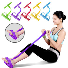 Load image into Gallery viewer, Fitness Gum 4 Tube Resistance Bands Latex Pedal Exerciser Sit-up Pull Rope Expander Elastic Bands Yoga equipment Pilates Workout